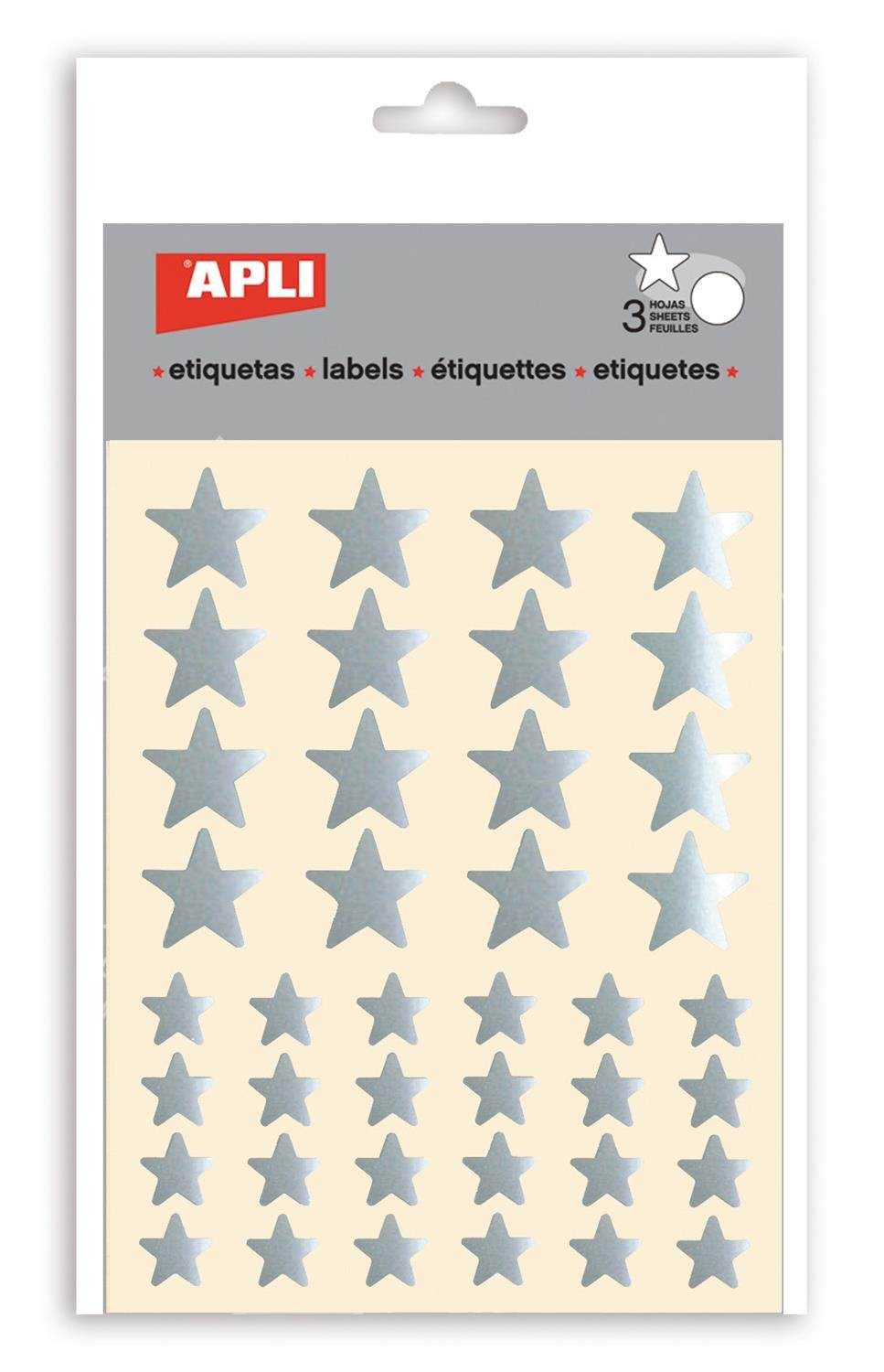 APLI Stickers Star Silver Bag with 3 Blades โ image 1