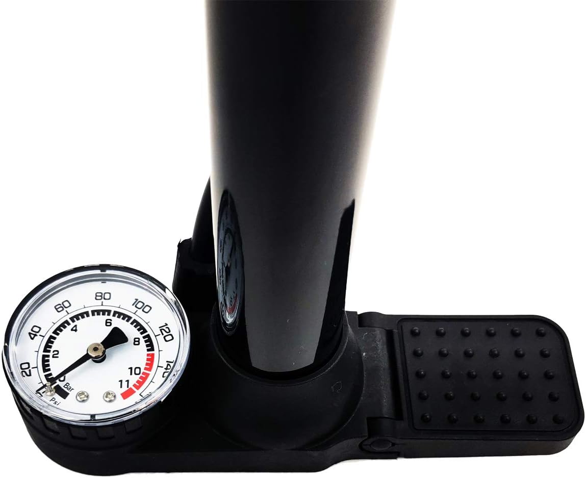 TPI Portable Bike Floor Pump, Black : Sports & Outdoors
