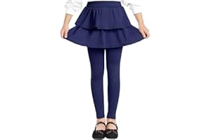 Witwot Girls Leggings with Skirt School Uniform Pants for Kids Clothes