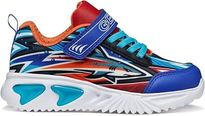 J Assister Boy B - Zapatillas Deportivas, Color Azul y Naranja, Talla 34 EU
