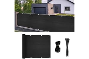 Balcony Privacy Screen Cover,3x16.4ft Patio Screen Fence Mesh Windscreen Deck Privacy Fence,UV-Resistant Sun Shade Privacy Co