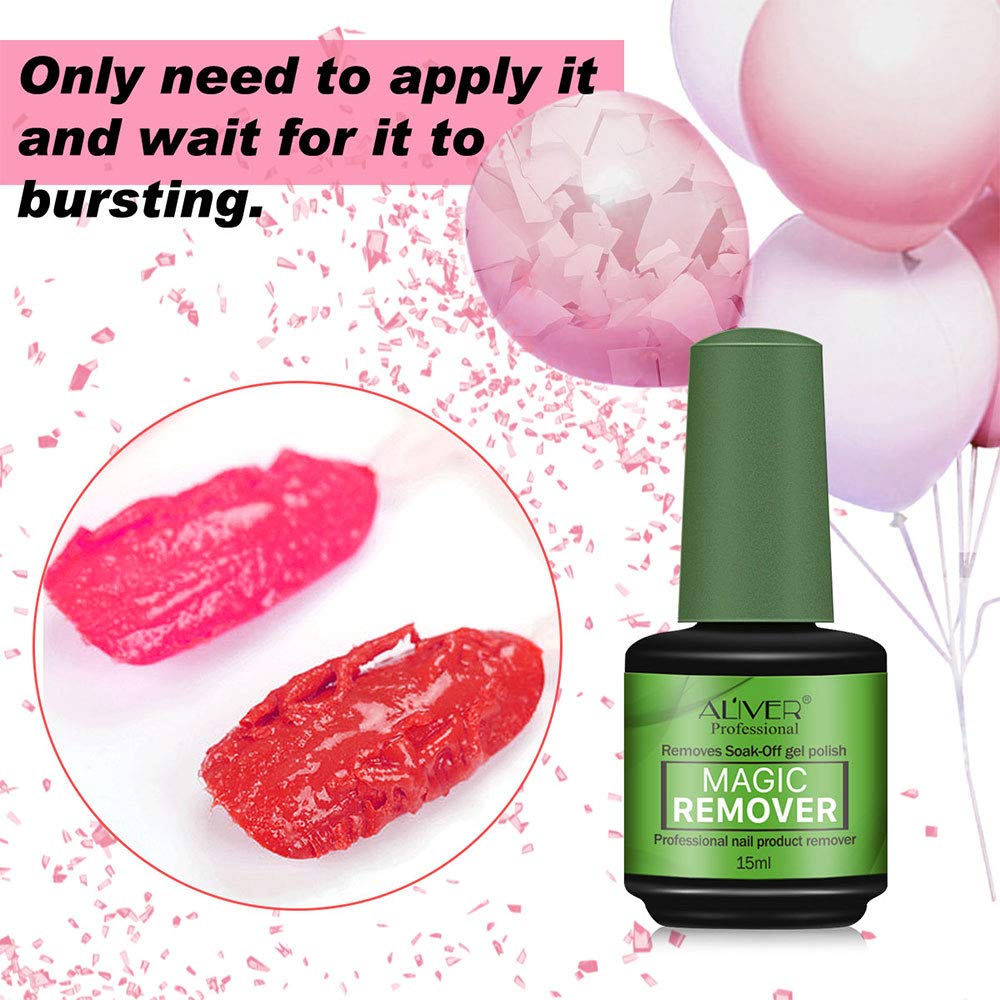 Nail Polish Remover 3Pcs, Magic Soak-Off Gel Nail Polish Remover-Quick, Professional Nail Polish Remover for Natural, Gel Nails : Beauty