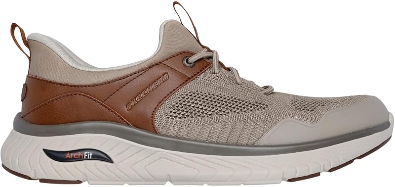 Masculino Arch Fit Crosser Emeric Slip-In TREINADOR, Taupe Brown Malha / Sintético, 42 EU