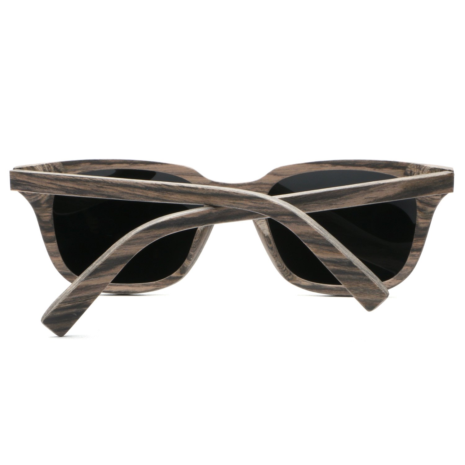 Ablibi Men\'s Unique Swiss Walnut Wood Sunglasses Womens Polarized Shades in Wood Case