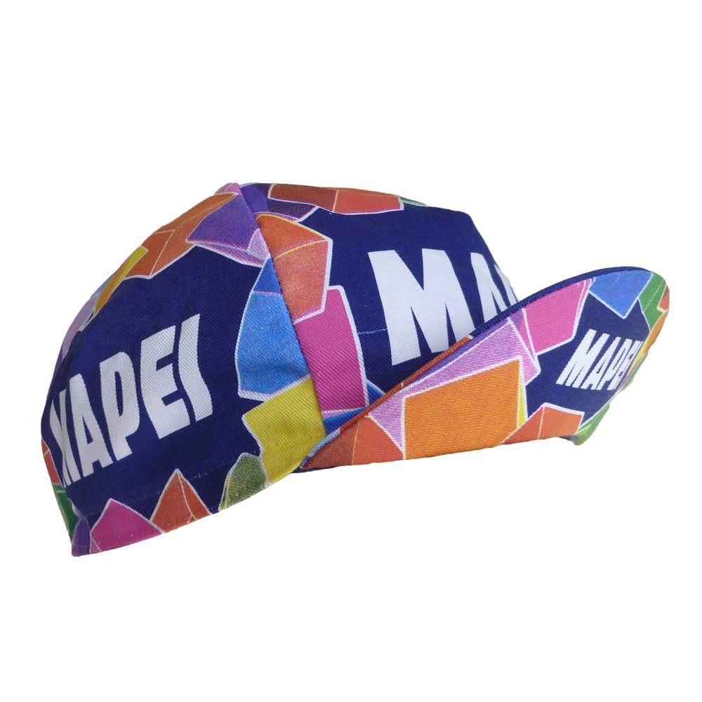 Retro cycle team cap Vintage fixie Mapei Multi coloured