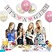 Baby Shower Decorations; Decoration Set; 9-Piece Pink, White, and Gold Balloon and