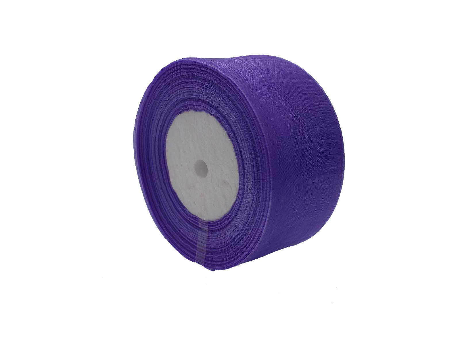 Organza Ribbon 1 Inch 50 Yards Shimmer Sheer Ribbon for Gift Wrapping Decoration Crafts DIY (1 Inch, 625021 Purple)