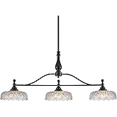 HDDFL Chandeliers Pendant Light Fixture Modern Pendant Lighting Fixtures 3 Lights Chandelier Matte Black Kitchen Glass Hangin