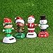 Amosfun 4pcs Solar Dancing Toys Bobble Head Toy Christmas Santa Claus Snowman Deer Man Elf Dancing Figure Toy Car Dashboard Decorations Ornaments Christmas Party Supplies Favors