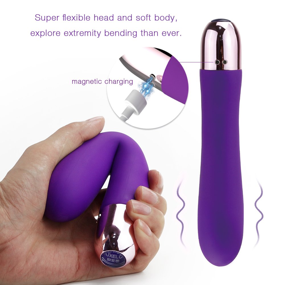 Mini vibratoren für sie klitoris und g-punkt Stimulator für Frauen Super weiches flüssiges Silikon Wasserdichte wand massagegeräte (violett)