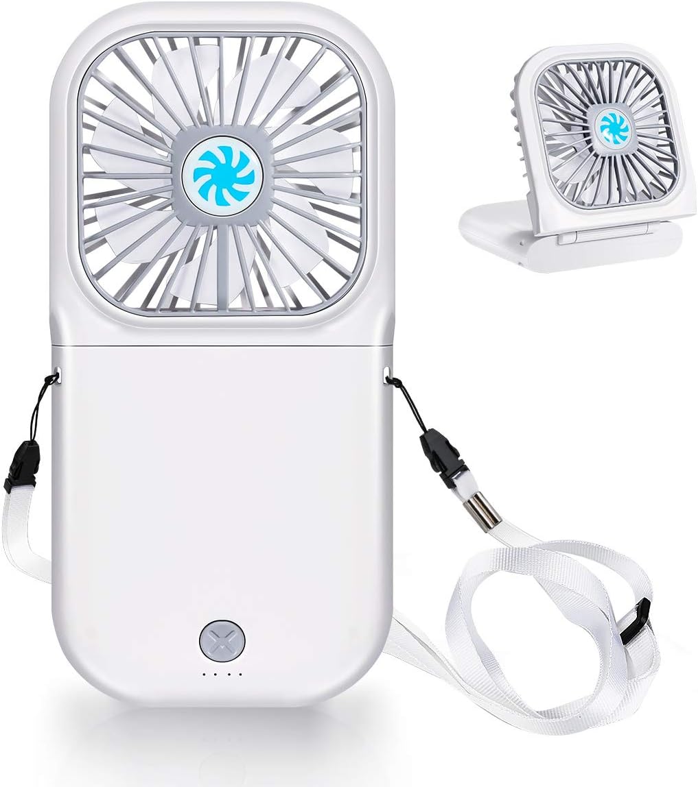 Allnice Portable Fan Mini Necklace Fan USB Rechargeable