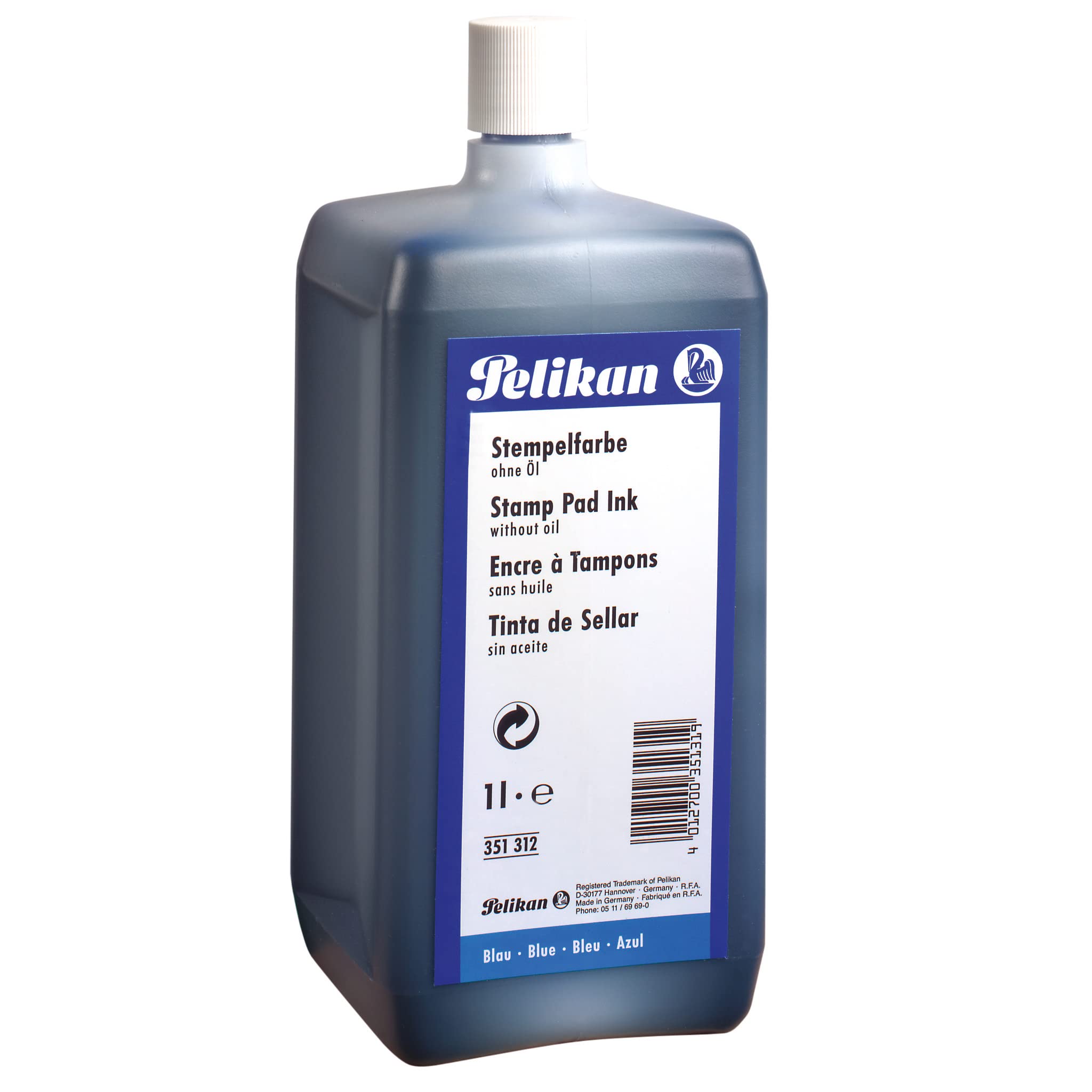 Pelikan Stamping Ink Without Oil 1000 ml Pack of 1, Blue