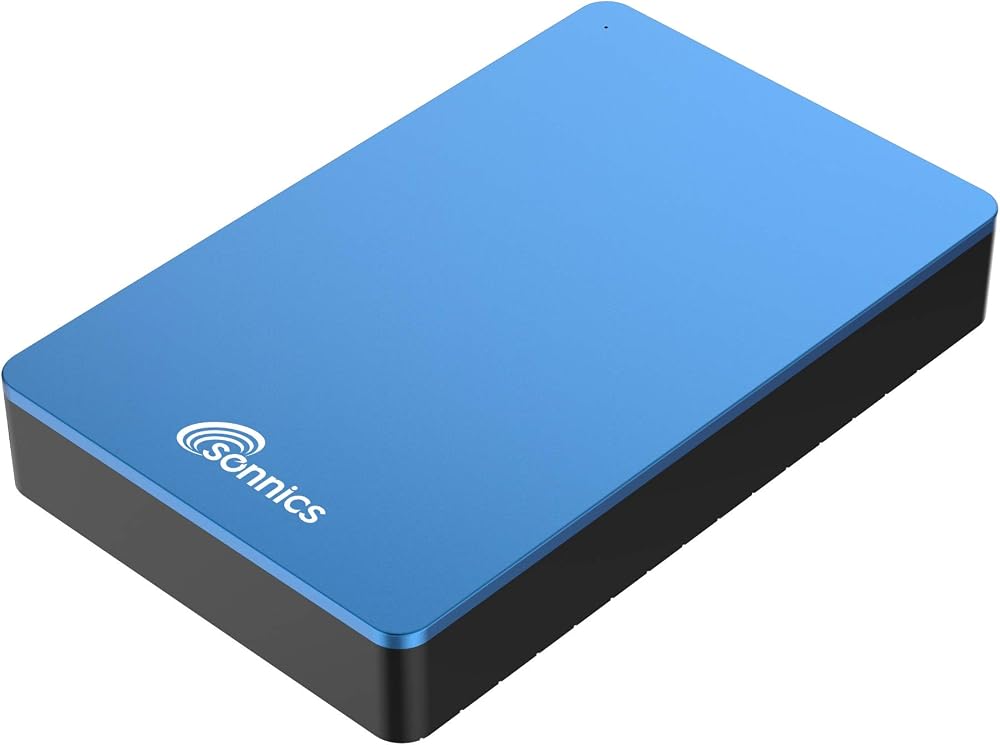 Sonnics 3TB USB 3.0 External Desktop Hard Drive Blue