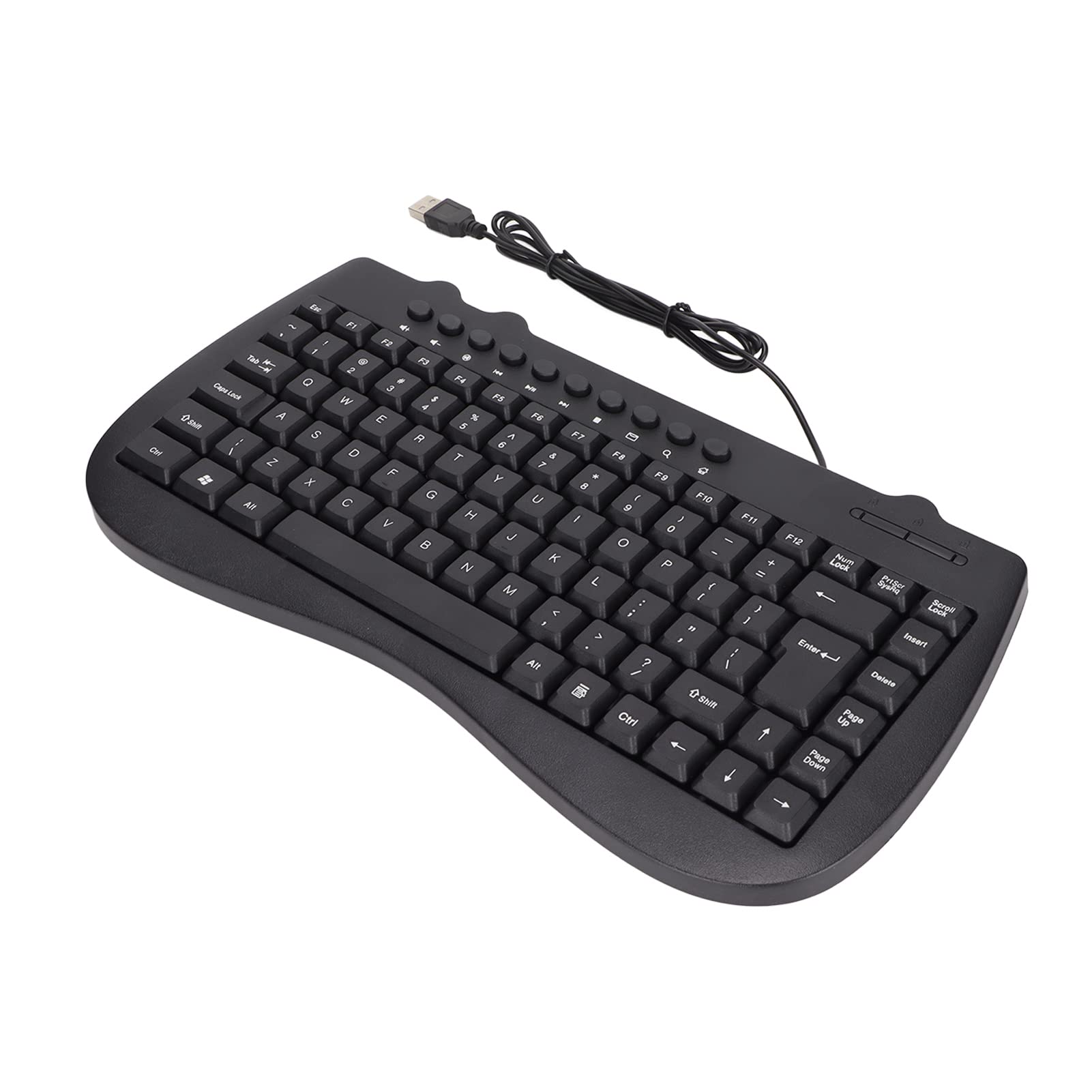 Wired keyboard, USB interface Touch Comfort 87 keys mute keyboard Ultra flat for at home or in the office