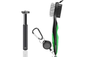 Golf Groove Sharpener Tool, Gzingen Golf Club Groove Sharpener and Retractable Golf Club Brush, for Golfers, Practical Sharp 