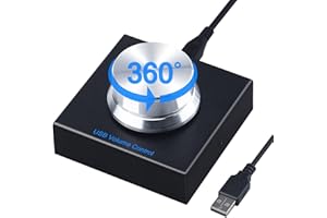 USB Volume Control Knob, Multimedia Controller with One-Click Mute Function, Audio Volume Adjuster Compatible with Win7/8/10/