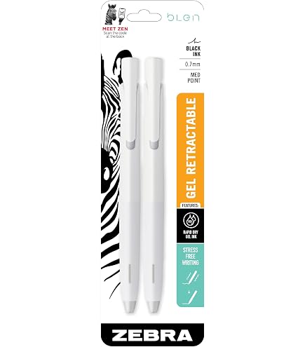 Amazon.com : ZEBRA 3 Color Ballpoint Pen, Blen 3C 0.7mm, White