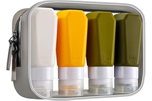 INSFIT Travel Bottles for Toiletries, TSA Approved 3oz Portable Travel Bottles, BPA Free Leak Proof Travel Size Containers Refillable Travel Accessories for Shampoo Conditioner with Labels