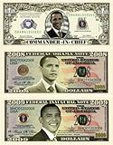 Barack Obama 44th President Triple Collectors Bill Collector Set 1-One Million Dollar Bill, 1-2008 FEDERAL OBAMA NOTE Bill & 1-2009 FEDERAL INAUGURAL NOTE 2009 Dollar Bill
