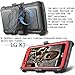 COVRWARE Aegis Series case for LG K7 / Tribute 5 / Escape 3 / Treasure/Phoenix 2, Heavy Duty Dual-Layer Full-Body w/Built-in Screen Protector Rugged Holster Armor Cover Belt Clip Kickstand, Red