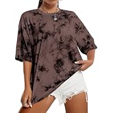 Avanova Women Graphic Letter Print Oversized T Shirt Short Sleeve Casual Summer Loose Fit Tee Top