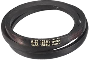 uxcell 3 Pack B60 Classic Wrapped V-Belt, 63" Outside Circumference Wrapped Industrial Rubber V-Belt B Profile V-Belt for Ind