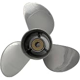 ARKDOZA Stainless Steel Propeller 9 1/4x10 Fit for Suzuki Outboard 9.9-15HP 10 Tooth