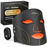XSSNVV Red Light Therapy Mask for Face, Wireless LED Face Mask, 272 LEDs | 850nm Infrared &amp; Red Light Therapy for Wrinkles, Fine Lines &amp; Skin Firming, 4 Modes, 10-Min Timer, Cordless &amp; Rechargeable
