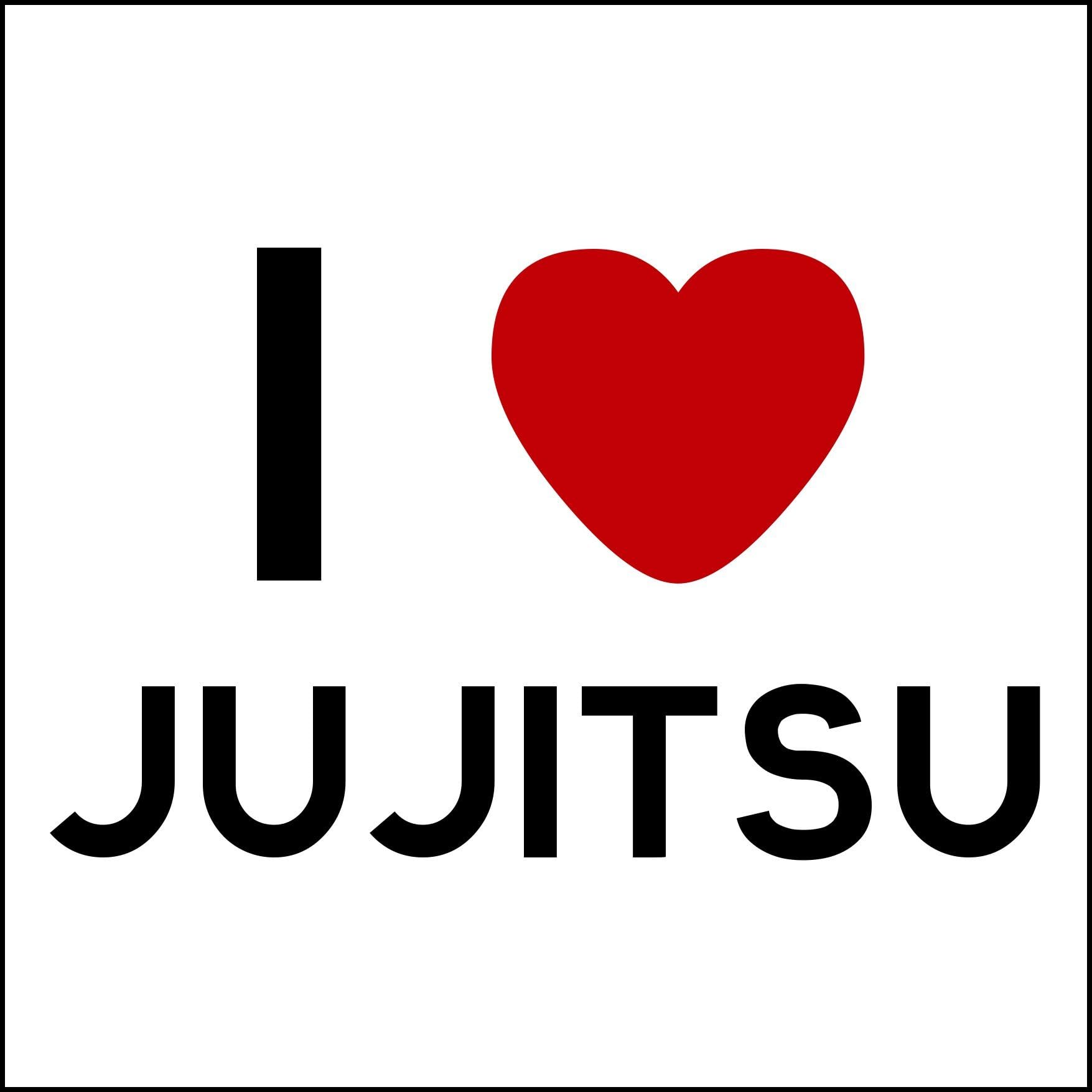 I Love Jujitsu Coaster - 9cm Square