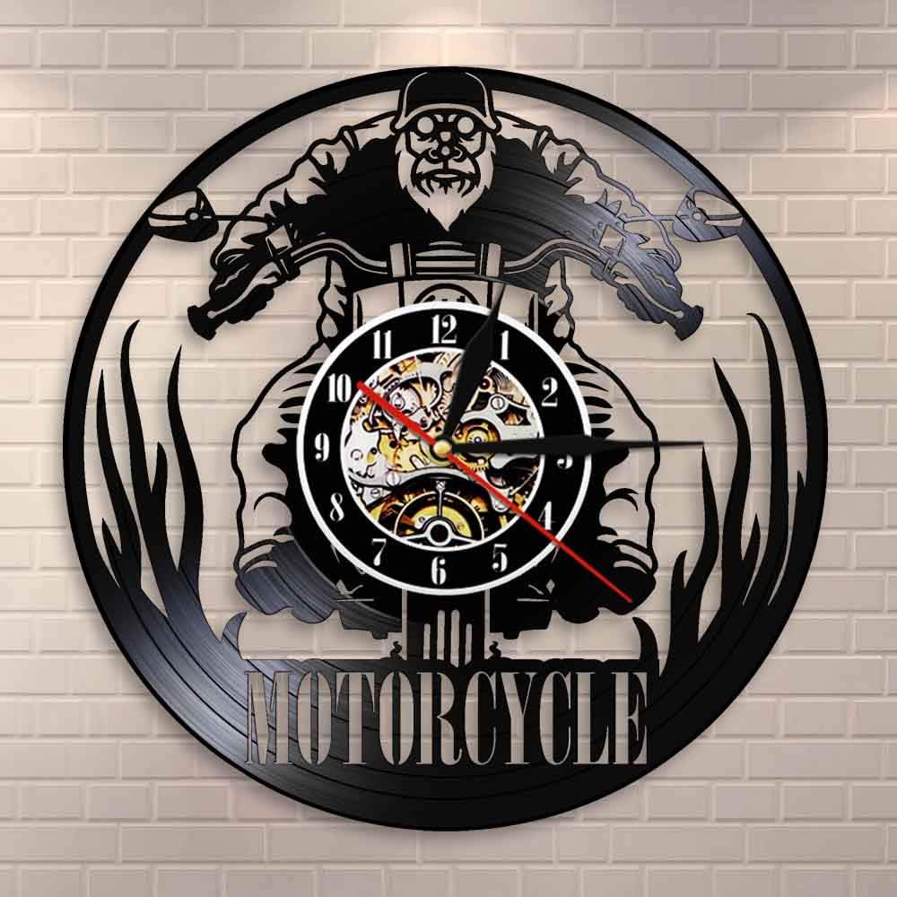 ttymei Motorcycle Time Touring Motorcyclis Rider Wall Clock Motorcycle