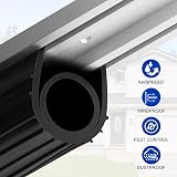 DGSL Garage Door Bottom Seal Rubber U-O Ring Track Retainer Kit 10Ft Black view 5