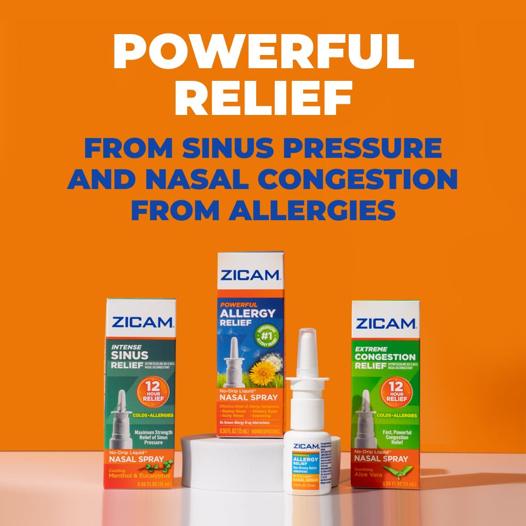 Zicam Extreme Congestion Relief No-Drip Liquid Nasal Spray with Soothing Aloe Vera, 0.5 Ounce