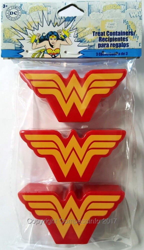 Wonder Woman (DC Comics) Treat Containers 3 in Package