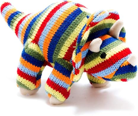 knitted dinosaur rattle