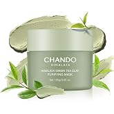 CHANDO HIMALAYA Purifying Green Tea Clay Mask for Pore Cleansing 3.52 fl.oz | Deep Pore Cleansing with Natural Green Tea Extract and Portulaca Extract, Detoxifies &amp; Balance Purifying Green Tea Clay Mask