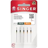 SINGER Microtex Sewing Machine Needles &ndash; Size 70/10, 80/12, 5 Pack