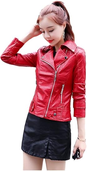Amazon Sooger 2色薄い毛皮の服 女の人 短い金 身を修める Pu機関車 ジャケット スーツ オーバーライダースジャケット レディース レザーコート フェイクレザージャケット バイカー 革ジャン 皮ジャン Puレザー ブラック ブルゾン 春秋冬 コート ジャケット 通販