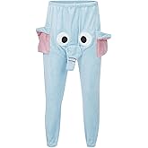 Cute Elephant Pants for Men Animal Big Nose and Ears Unisex Soft Fleece Pajama Pants Homewear Leisure Women Sleepwear