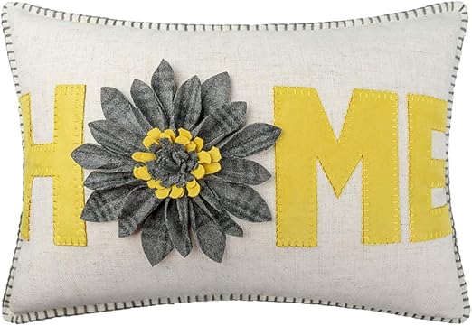 Amazon Com Jwh 3d Sunflower Accent Pillow Case Wool Handmade