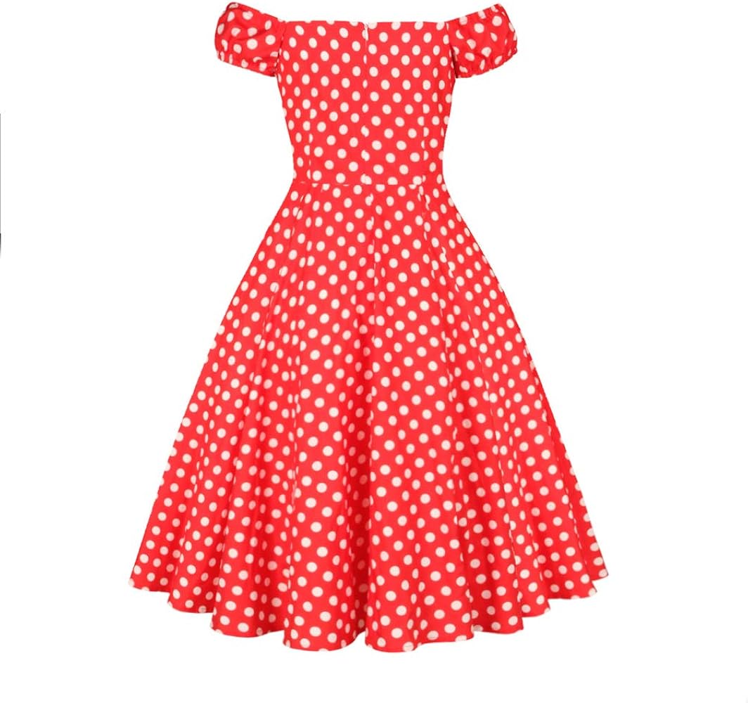 white polka dot midi dress