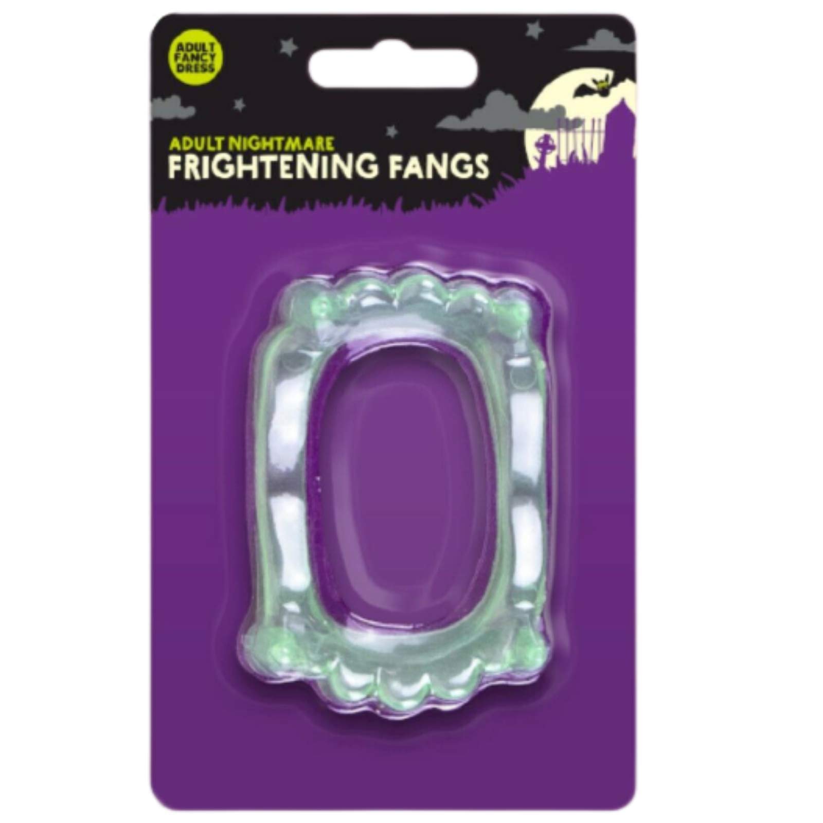 Be-Creative Glow In The Dark Vampire Fangs Teeth Caps Dracula Halloween Fancy Dress Party UK