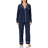 Amazon Essentials Women's Cotton Modal Long-Sleeve Shirt and Full-Length Bottom Pajama Set