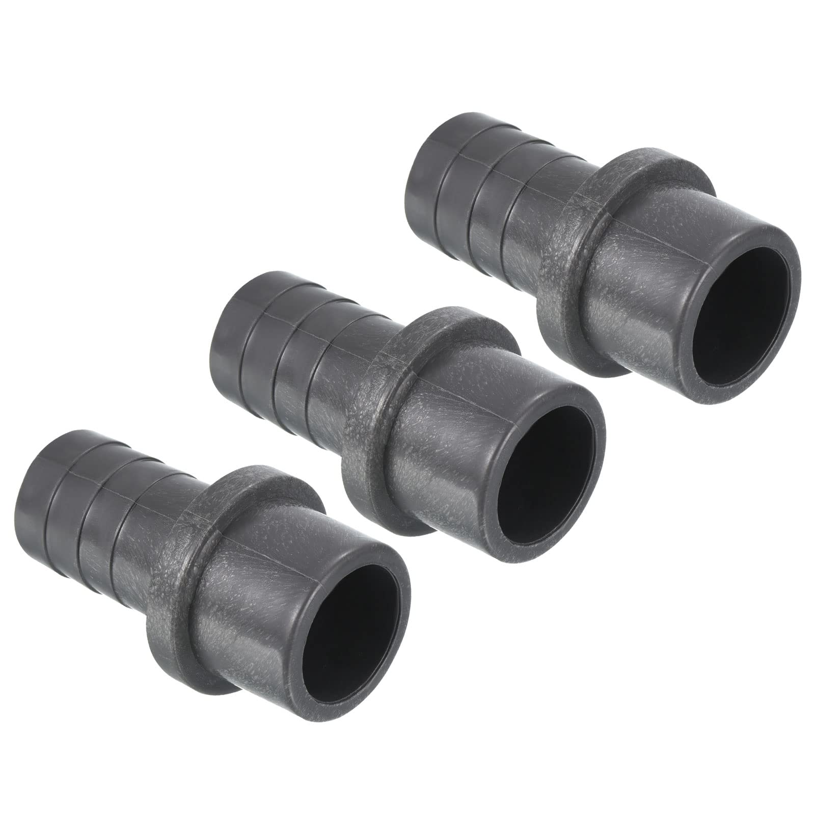 PATIKIL UPVC Reducer Pipe Fitting 25mm OD 20mm Barbed, 3 Pack Straight Coupling Adapter Connector, Grey