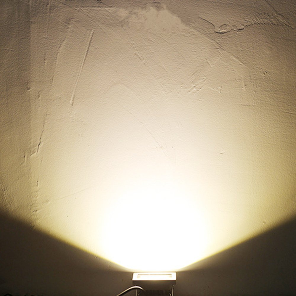 （Big Sale） 10W Motion Sensor LED Flood Light, 3000K Warm White, 1100lm(Max), IP65 Waterproof Security Spotlight with PIR for Driveway, Square - Black