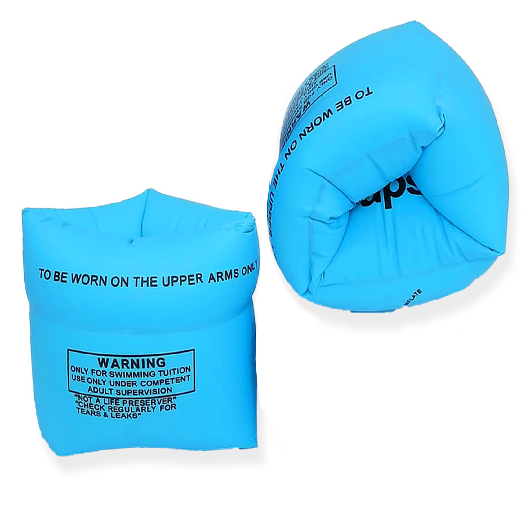 Photo 1 of Roll-On/Off Arm Floaties for Kids 6-12 Years and Adult-2 Pack Swim Floaty with Dual Valves, Great Buoyancy Pool Float & Water Wing for Toddler to Teen, Inflatable Swimmies for 30-150LBS (Blue)