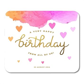 Amazon Com Boszina Mouse Pads Annual Confetti Happy Birthday