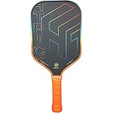 Pickleball Paddles, Carbon Fiber Pickleball Paddle High Grit &amp; Spin with PP Honeycomb Core 16mm Thickness and Thermoformed Elongated Shape, Increased Power for Ultimate Spin &amp; Consistency