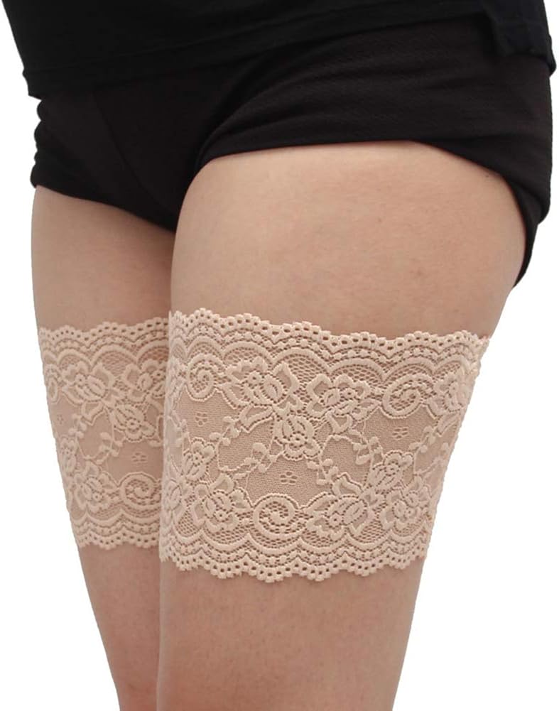 Elastic Lace Thigh Bands, SunBeter Women AntiChafing Thigh Bands with