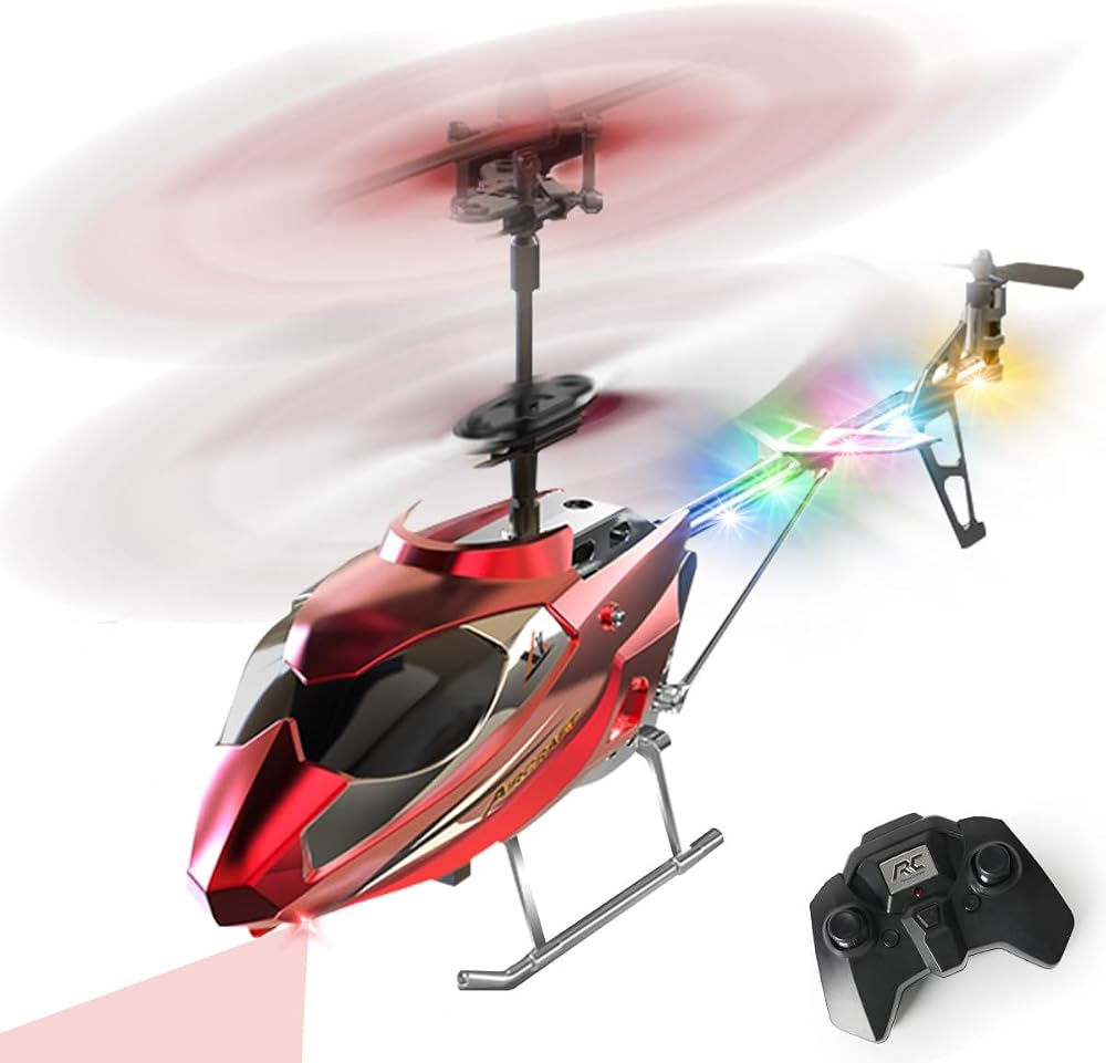 VATOS RC Helicopter 2.4G with LED One Key Take Off Indoor Flying USB Charging