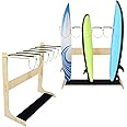 Briwooody Freestanding Surfboard Rack Vertical Surfboard Storage Rack Skateboard Surfboard Stand Holder Indoor Surfboard Storage for Wakeboard Shortboard Longboard Display